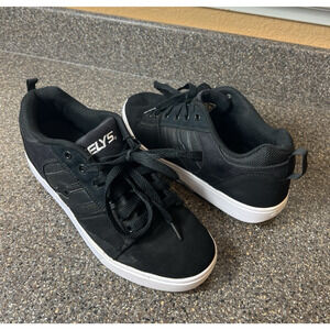 Heelys Racer 20 Streetwear Skateboarding Black Synthetic Shoes Women's 8 Lace Up